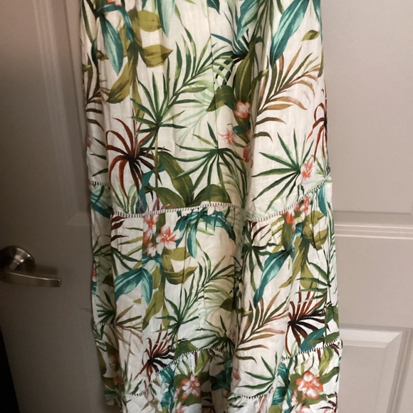 Lost + Wander Luau Smocked Tie Strap Midi Dress, size M - Picture 8 of 13